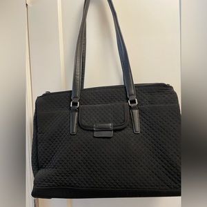 Vera Bradley briefcase tote, padded laptop section.  Microfiber, shoulder straps